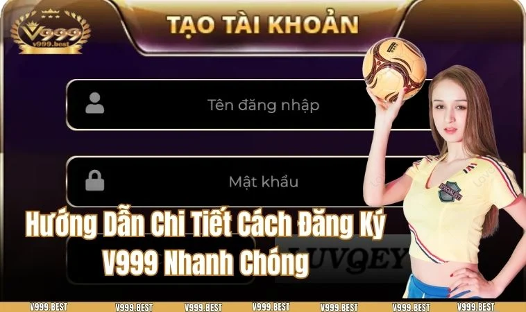 Người chơi hãy tiến hành đăng ký V999 tuần tự theo 4 bước căn bản